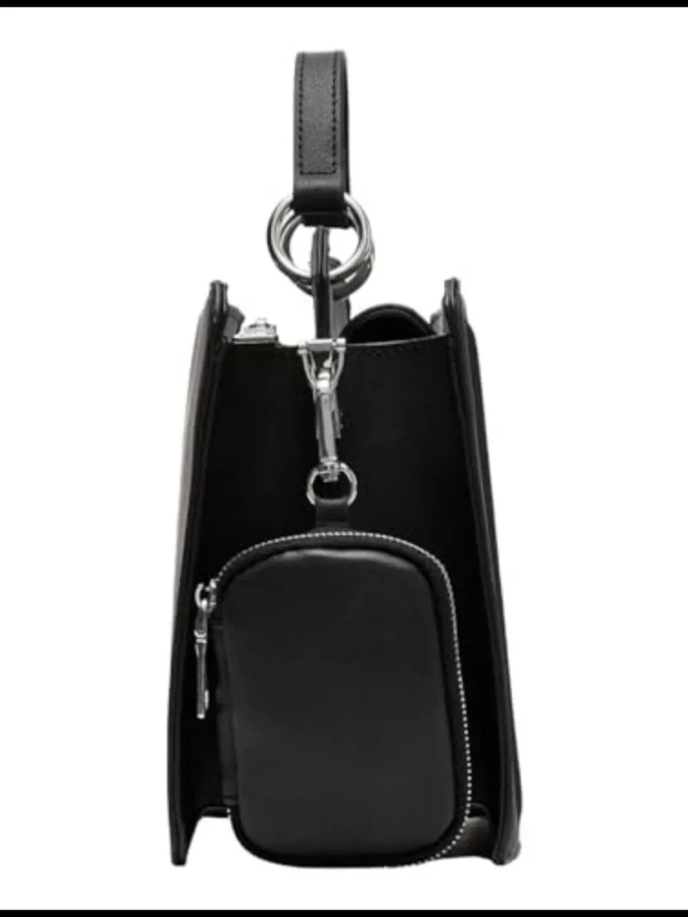 Satchel Convertible Crossbody Bag Removable Strap 2 Compartments